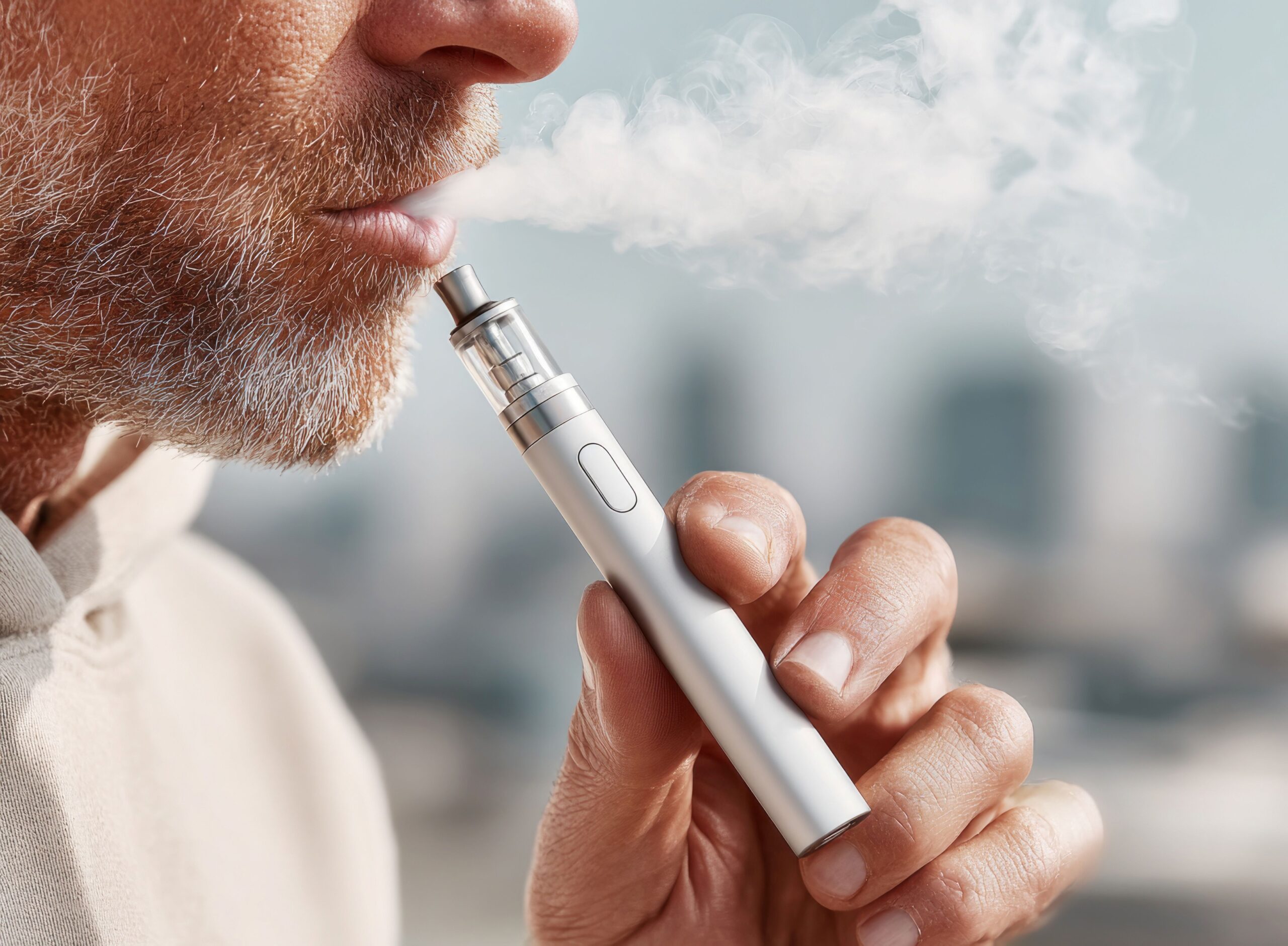 Ein Mann nutzt den Elfa Master in Silber